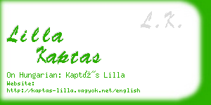 lilla kaptas business card